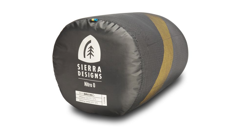Sierra Designs Nitro UL 0 Sleeping Bag 800 DriDown - Women's-Light Grey/Light Blue-Regular