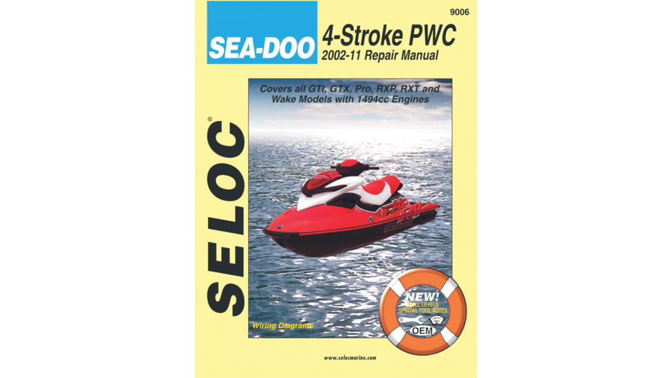 Sierra International Seloc Repair Manual For Sea Doo/Bombardier Personal Watercraft All 4 Stroke 2002 2011, 18-09006