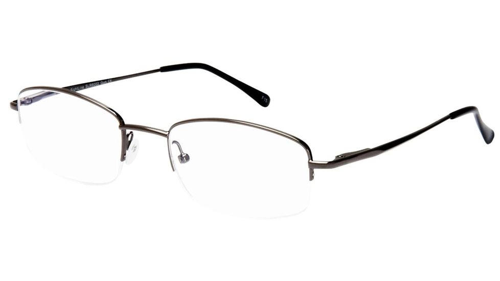 Sightline 6002 Progressive Prescription Eyeglasses, Gunmetal Frame, SLR6002GN100PR