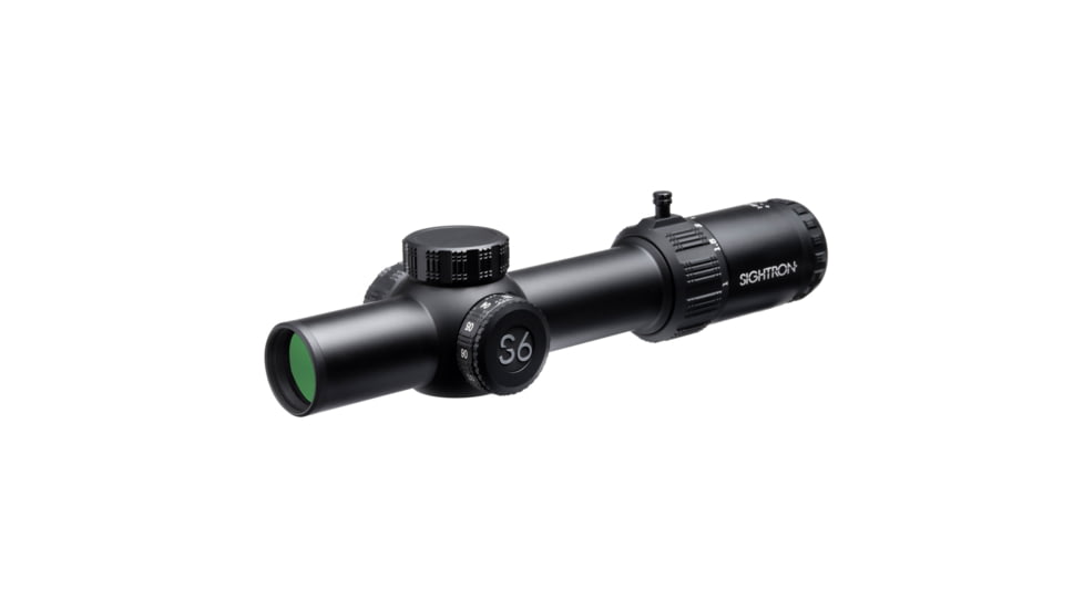 Sightron S6 Rifle Scope, 1-6x24mm, 30mm Tube, First Focal Plane, LRT IR Reticle, Matte Black, Small, 66001