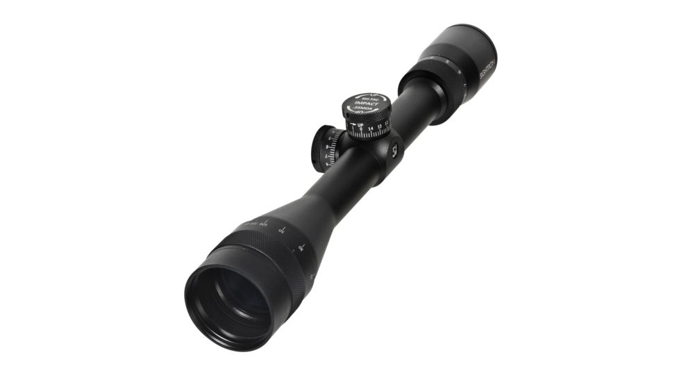 Sightron SI Hunter 4-12x40 AO Scope w/ Adj. Objective, Black, Mil-Dot, 31015