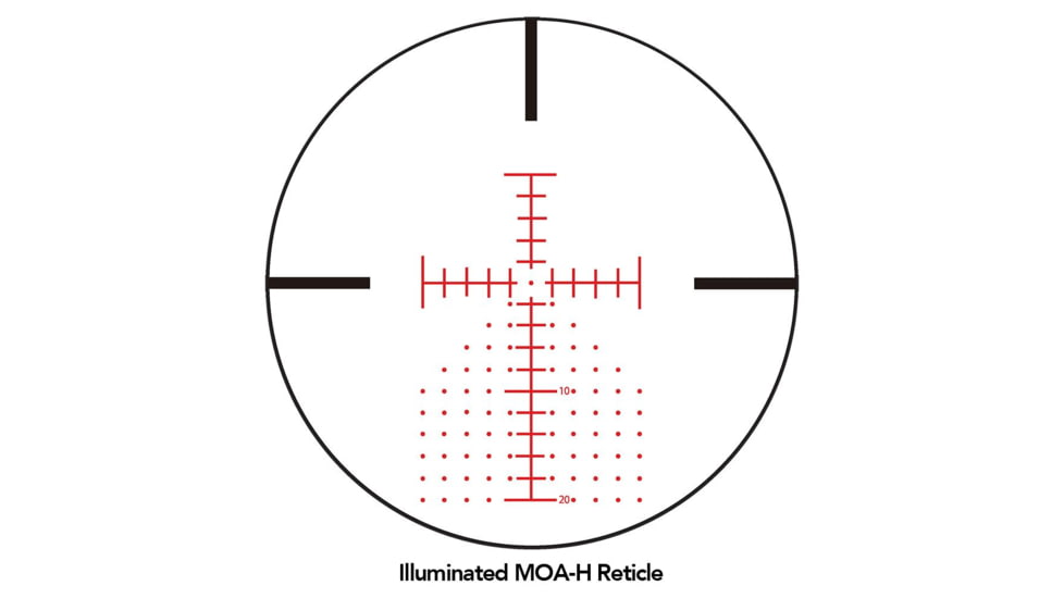 Sightron SIII PLR Rifle Scope, 6-24x50mm, Zero Stop, MOA-H 24X IR Reticle, Black, Medium, 28002
