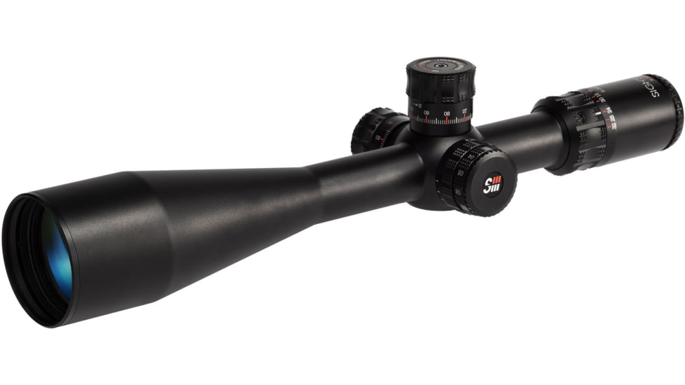 Sightron SIII PLR Rifle Scope, 8-32x56mm, Zero Stop, Mil-Hash Reticle, Black, Medium, 28005