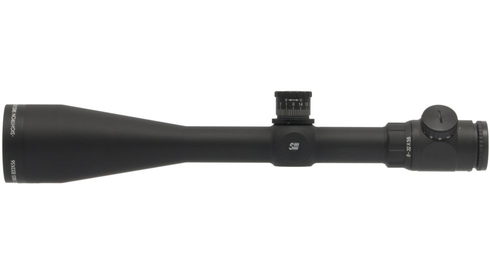 Sightron SIII Rifle Scope, 8-32x56mm, 30mm Tube, Zero Stop, Illuminated MOA-1 Reticle, Black, Medium, 25206