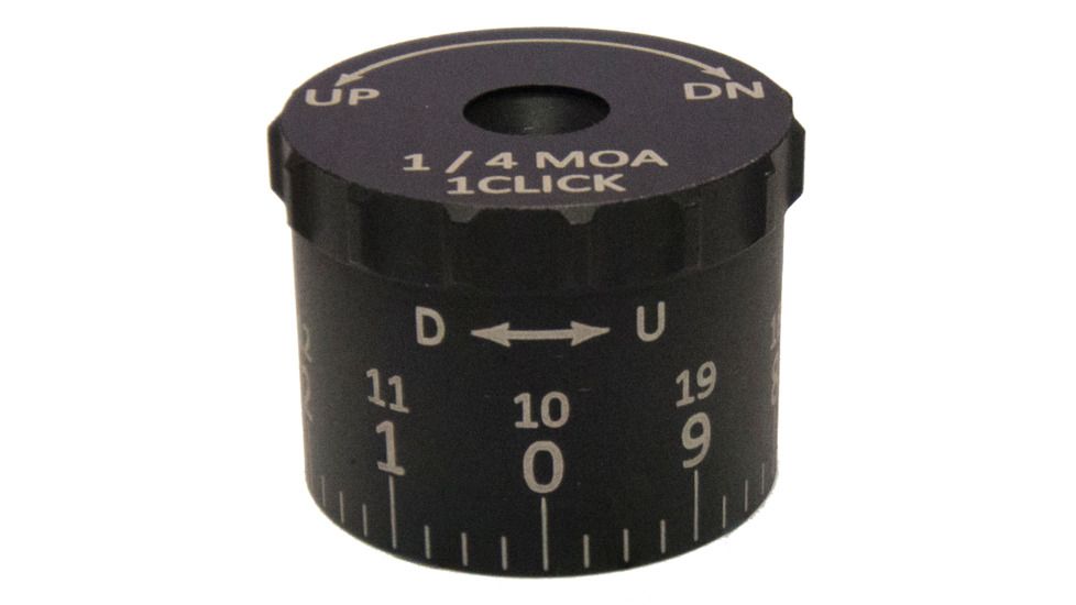 Sightron SIII10 50x60mm Tactical Elevation Knob, 19 MOA, Black, MOA, 74001