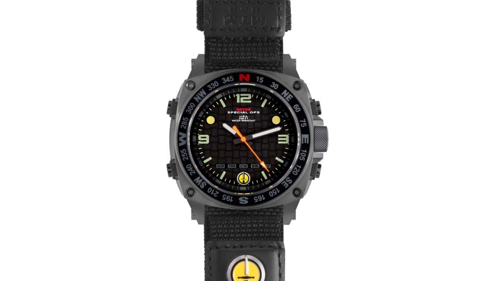 Silencer 44.5mm Grey Steel Case, Ballistic Velcro II Band