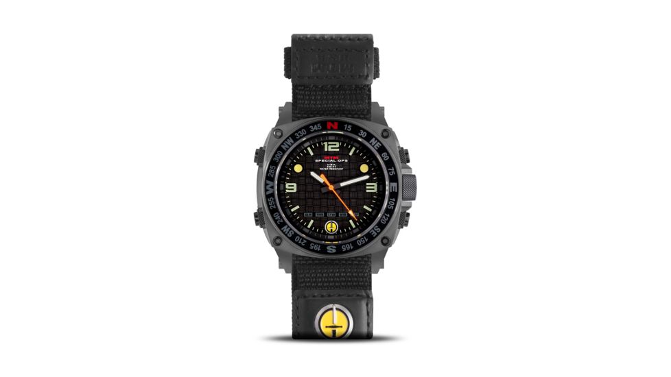 Silencer 44.5mm Grey Steel Case, Ballistic Velcro II Band