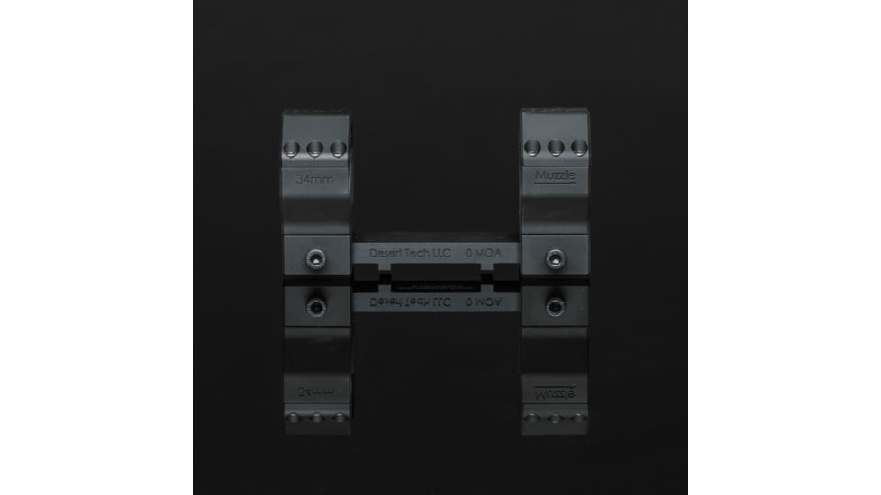 Silverback Airsoft Desert Tech Scope Mount Replica 34mm, w/ 30/24mm Adapters, Black, SBA-SMT-01