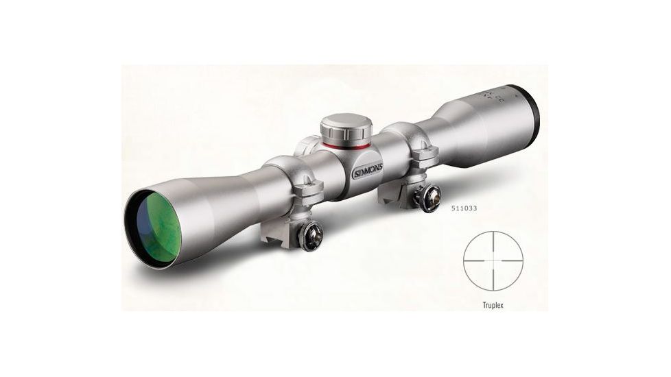 Simmons .22 Mag  4x32 Silver Truplex Reticle, RF Mounting Rings 561033