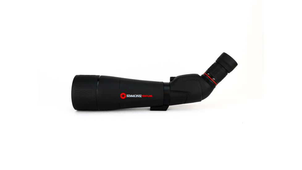 Simmons Venture 20-60x80 Spotting Scope, Angled, Fully-Multi Coated, Tripod/Hard Case/Soft Case, Black, SP206080BA