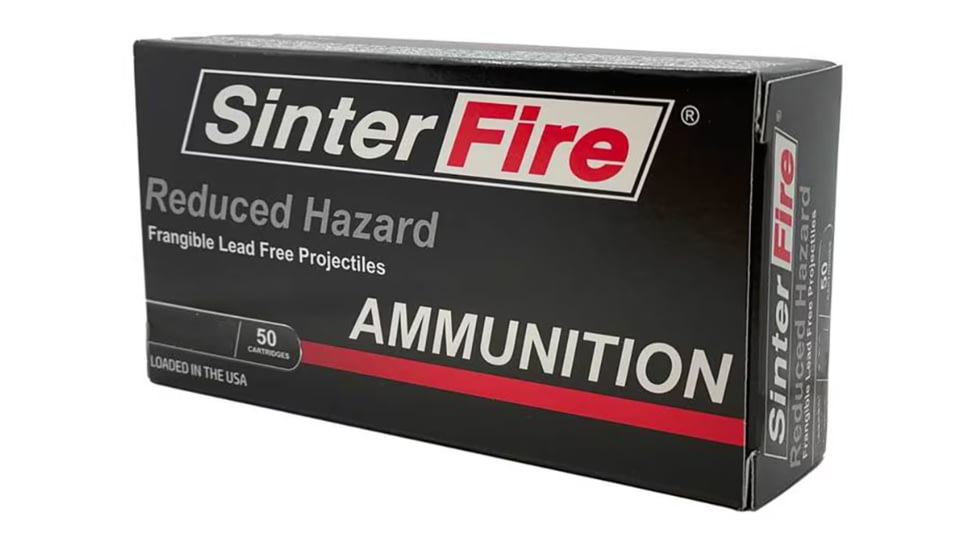 SinterFire Reduced Hazard .223 Rem 55 Grain Frangible Brass Cased Rifle Ammo, 50 Rounds, SF22355RHA(50)