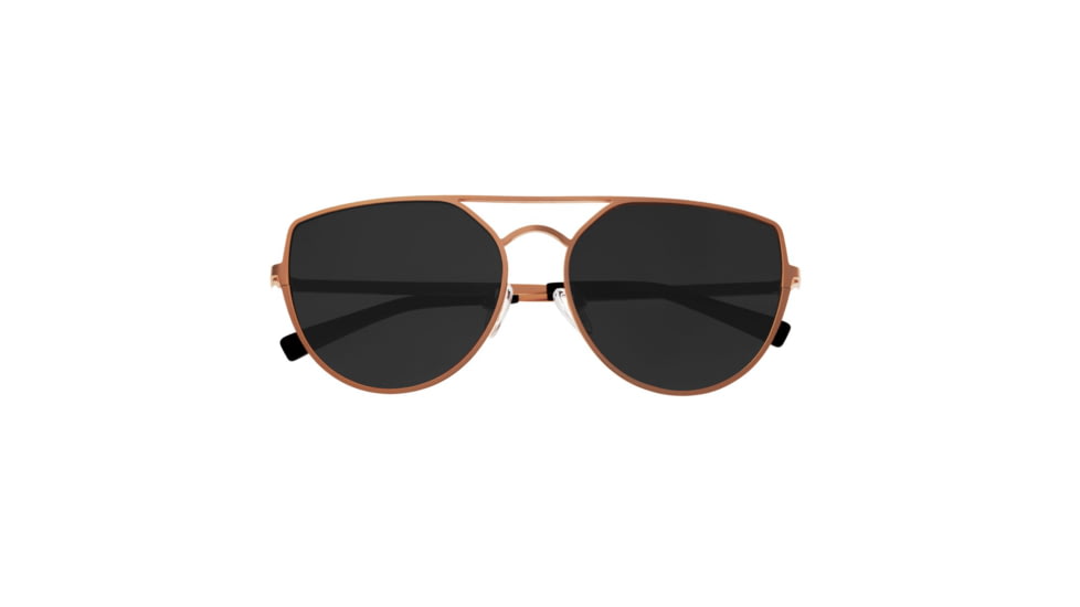 Sixty One Sunglasses Boar Polarized Sunglasses, Rose Gold Frame, Black Lens - Womens, SIXS144RG