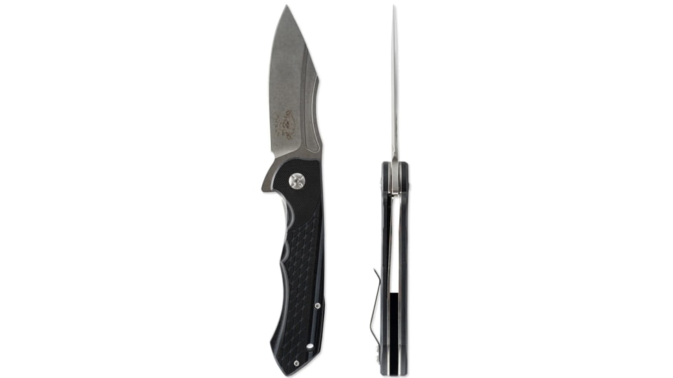 Skallywag Tactical Jolly Roger Folding Knife, 4.0 in, 420 Stainless Steel, Stainless Steel G10 Handle, Jolly Roger Folder, Jolly Roger