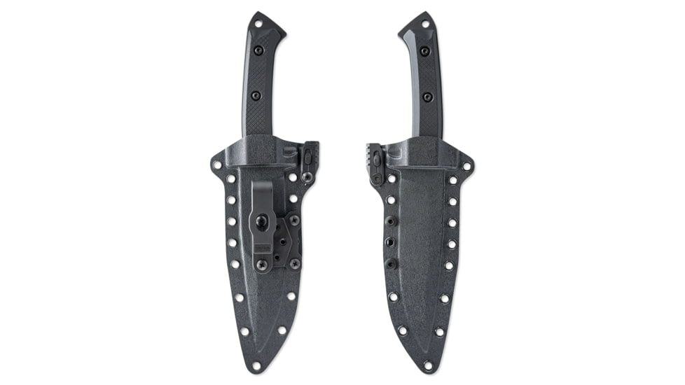 Skallywag Tactical Riptide Spear Point Fixed Blade Knife, 6.35 in, D2, Spear Point Blade, G10 Handle, Black, Riptide Spear Point-Black