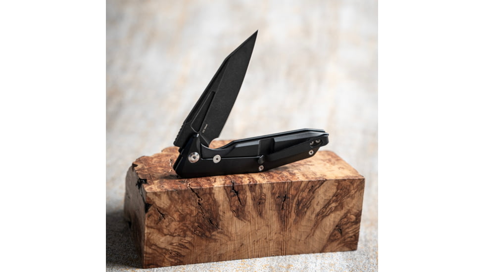 Skallywag Tactical Shadow Beard Folding Knife, 3.4in, D2, G10/Carbon Fiber Handle, Shadow Beard, Shadow Beard