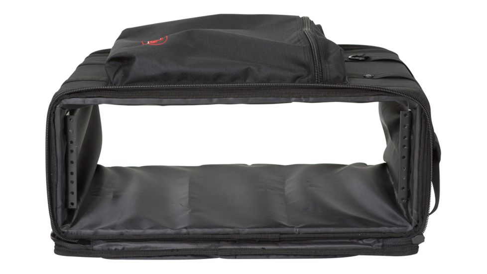 SKB Cases 3U Soft Rack Case w/Steel Rails, Heavy Duty zippers, Outer pocket, Shoulder straps, Black, 17.5in x 20.75in x 8.75in 1SKB-SC193U