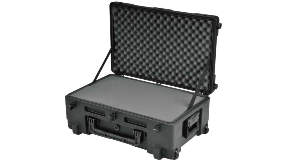 SKB Cases Cases Roto Mil-Std Waterproof Case 10 Deep with wheels &amp; pull handle 28 x 17 x 10, Cubed Foam, 3R2817-10B-CW