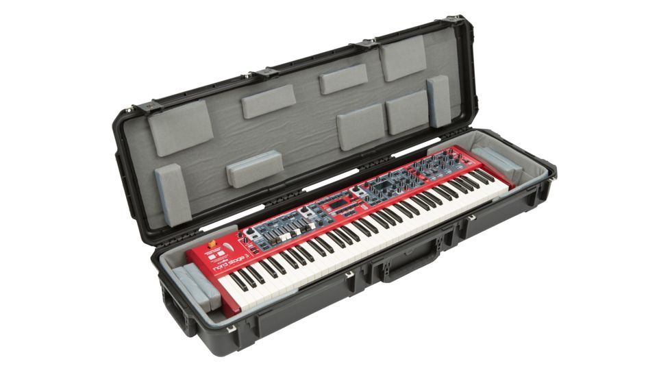 SKB Cases Injection Molded 42.5inx14.5inx5.5in 76-Note Keyboard Case, Black, 3I-5014-TKBD