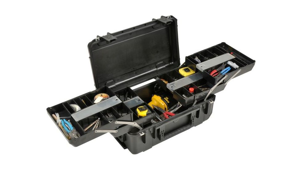 SKB Cases iSeries 2011-7 Waterproof Utility Case w/ Tool Trays, Black, 23 1/4&quot; x 14 3/4&quot; x 9 1/2&quot; 3i-2011-7B-TR