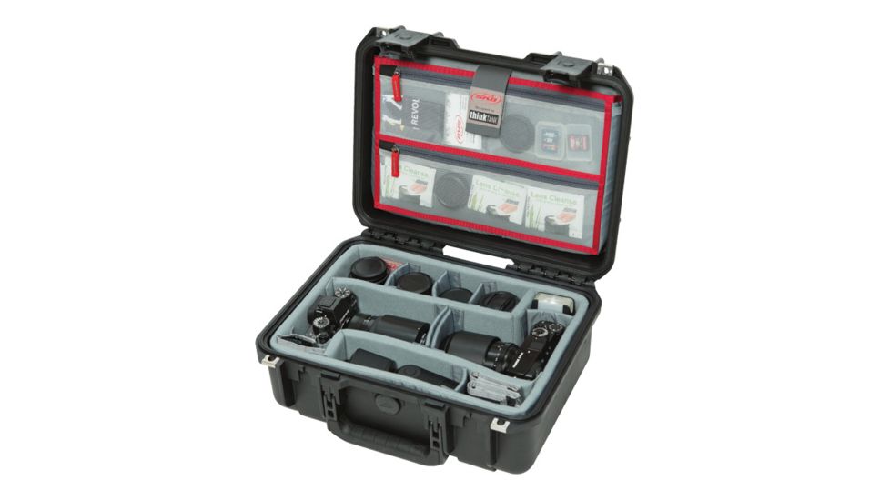 SKB Cases iSeries Case w/Think Tank Designed Photo Dividers and Lid Organizer, Black, 14in x 9.5in x 4in 3i-1510-6DL