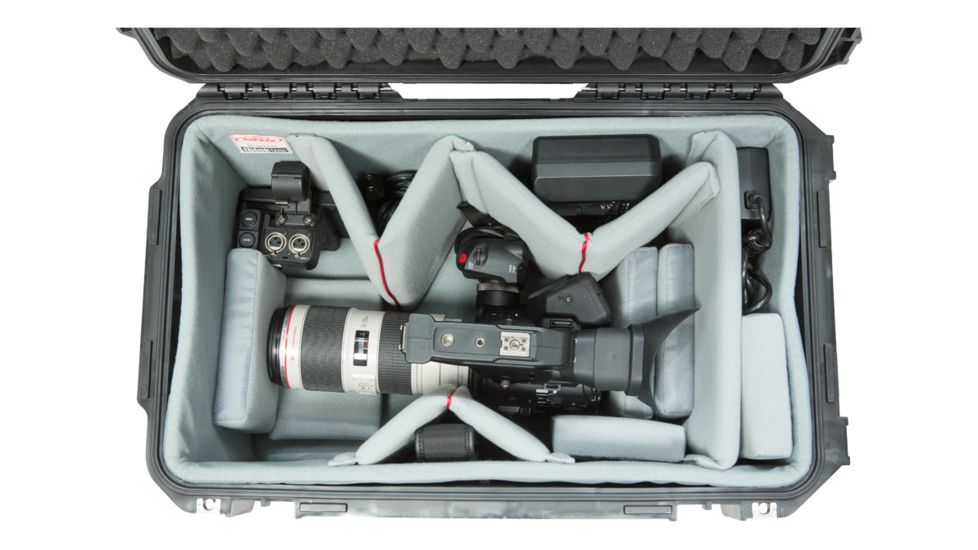 SKB Cases iSeries Case w/Think Tank Designed Video Dividers and Lid Organizer, Black, 21in x 12in x 10in 3i-2213-12DL