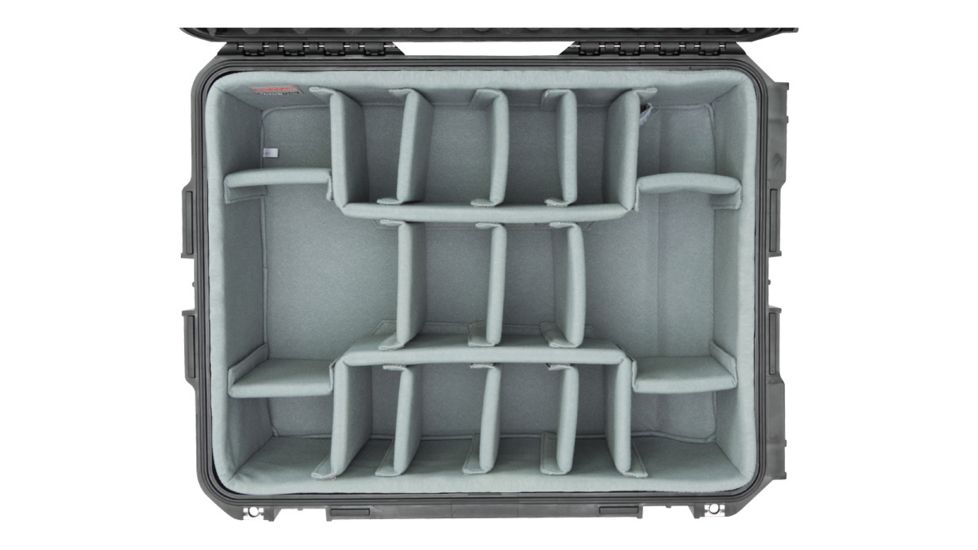 SKB Cases iSeries Case with Think Tank Designed Photo Dividers and Lid Organizer, 13 Nylex-wrapped Cell Foam Pads, Black, 21in x 16in x 9in 3i-2217-10PL