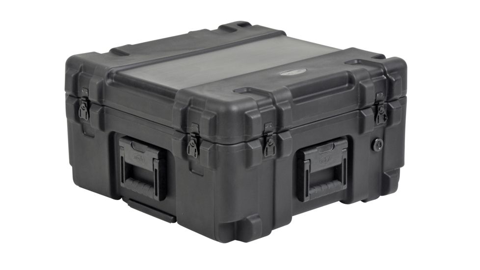 SKB Cases Roto Mil-Std Waterproof Case, 22x22x12in - No Foam Pull Handle, Wheels 3R2222-12B-EW