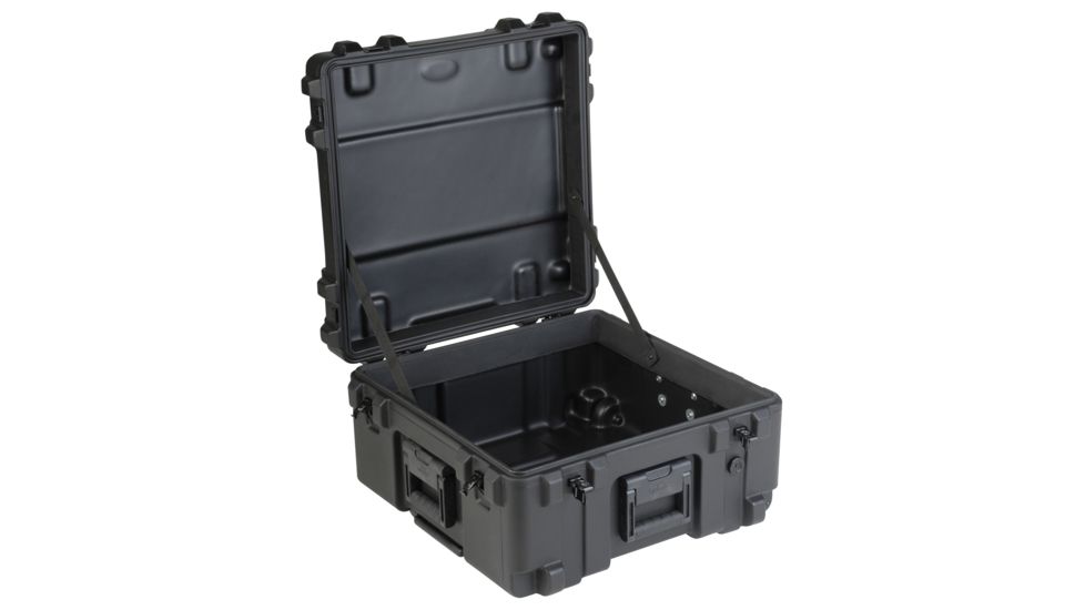 SKB Cases Roto Mil-Std Waterproof Case, 22x22x12in - No Foam Pull Handle, Wheels 3R2222-12B-EW