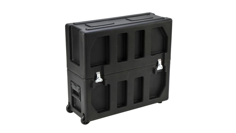 SKB Cases Roto Molded LCD screen case with universal convoluted foam insert, tow handle and wheels, fits 20 to 26 screens 3SKB-2026
