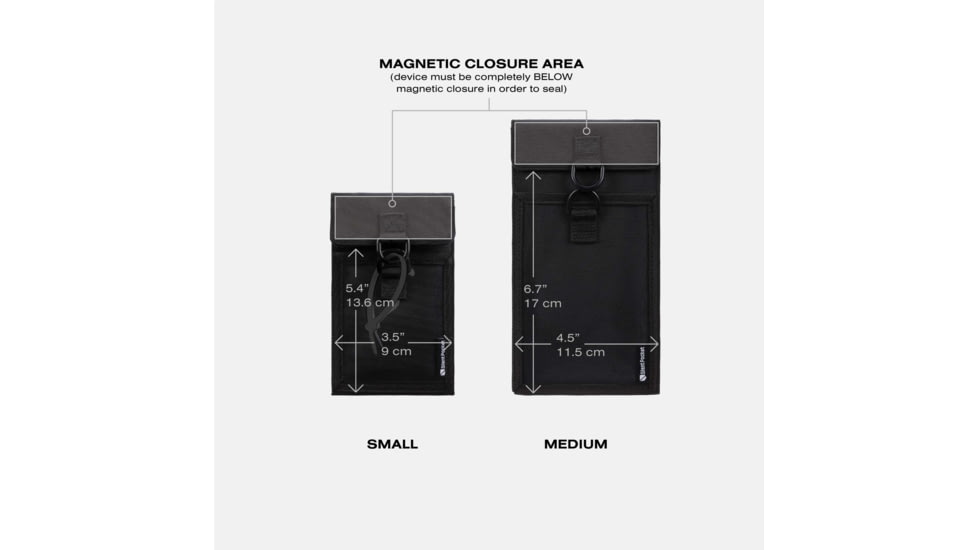 SLNT Locking Faraday Bag, Black, Medium, SPS-MBNLOCK