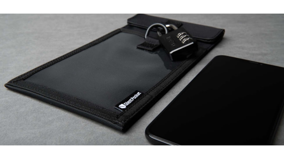 SLNT Locking Faraday Bag, Black, Medium, SPS-MBNLOCK