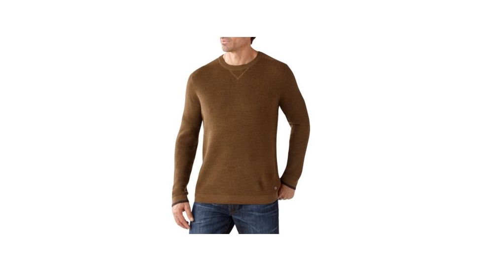 Smartwool Cheyenne Creek Crew Sweater - Mens, Caramel Heather, Small, SW0SR631013S