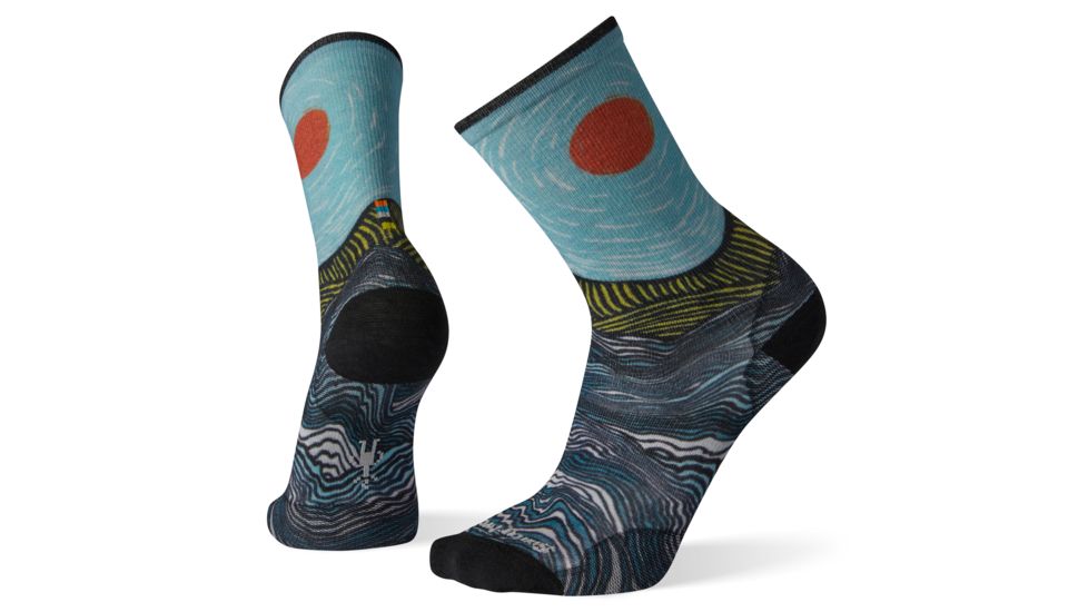 Smartwool Curated Catchin Waves Crew Socks - Mens, Multi Color, Large, SW004025150-L