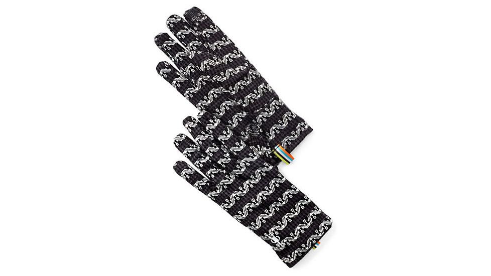 Smartwool Merino 250 Pattern Glove, Black/Charcoal, Extra Small, SW018014016XS