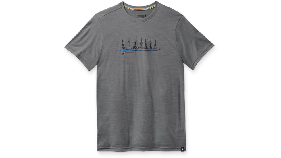 Smartwool Merino Sport 150 Camping with Friends T-Shirt - Mens, Light Gray Heather, 2XL, SW016281545-LGH-XX-Large