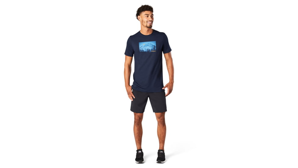 Smartwool Merino Sport 150 Mount Hood Moon Graphic Tee - Mens, Deep Navy, Large, SW016446092L