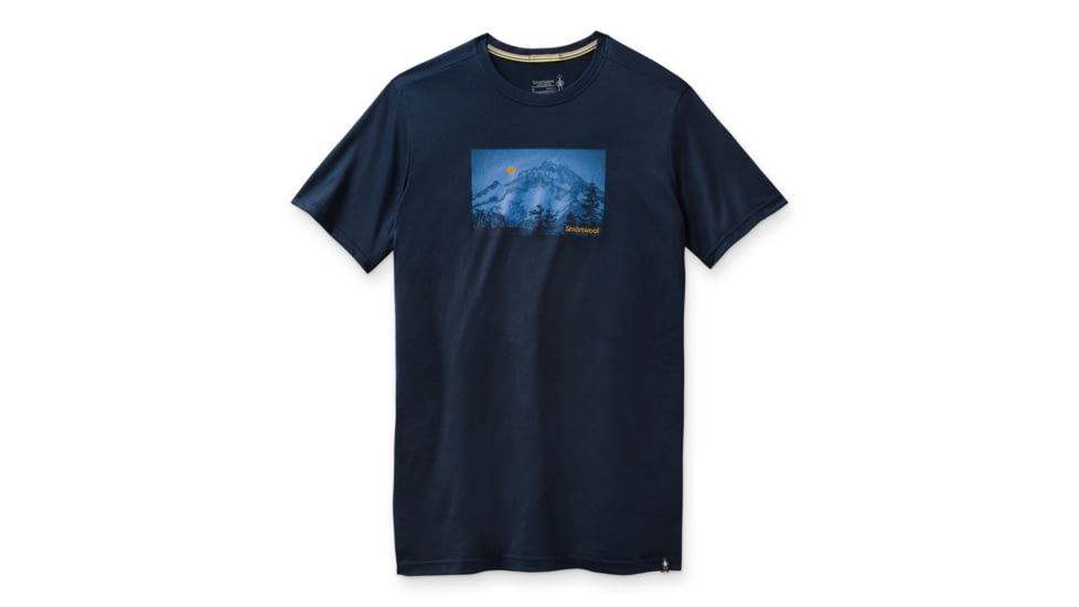 Smartwool Merino Sport 150 Mount Hood Moon Graphic Tee - Mens, Deep Navy, Large, SW016446092L