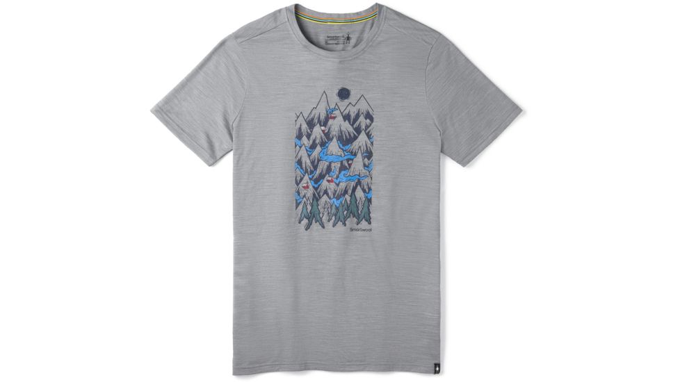 Smartwool Merino Sport 150 Mountain Ventures Tee - Mens, Light Gray Heather, Small, SW000368545-S