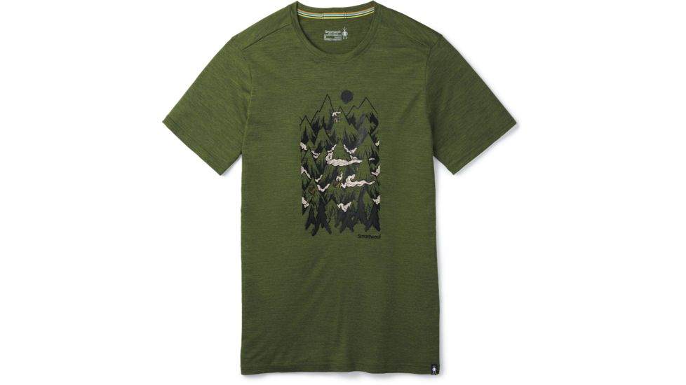 Smartwool Merino Sport 150 Mountain Ventures Tee - Mens, Moss Green Heather, Extra Large, SW000368B45-XL