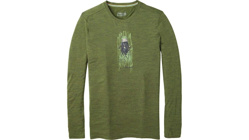 Smartwool Merino Sport 150 Old Man Winter Long Sleeve Tee - Mens, Moss Green Heather, Large, SW019022B45-L