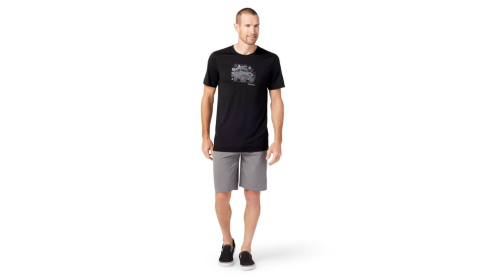 Smartwool Merino Sport 150 Overland Adventure Short Sleeve Graphic Tee - Mens, Black, Medium, SW016570001M