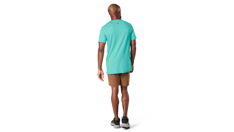 Smartwool Merino Sport 150 Two Peaks Graphic Tee - Mens, Iceberg Blue, Medium, SW000793F62M