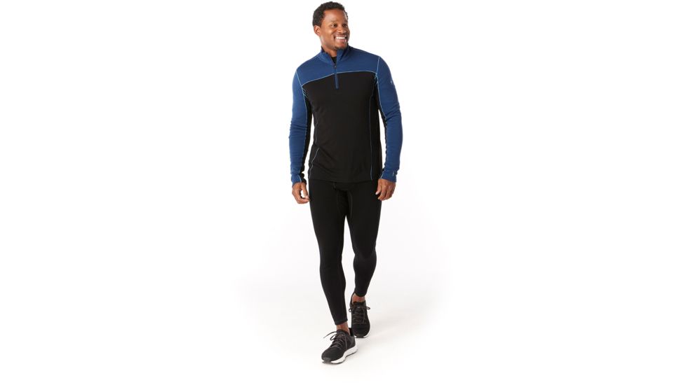 Smartwool Merino Sport 250 Long Sleeve 1/4 Zip - Mens, Alpine Blue Heather, Small, SW019024B26-S