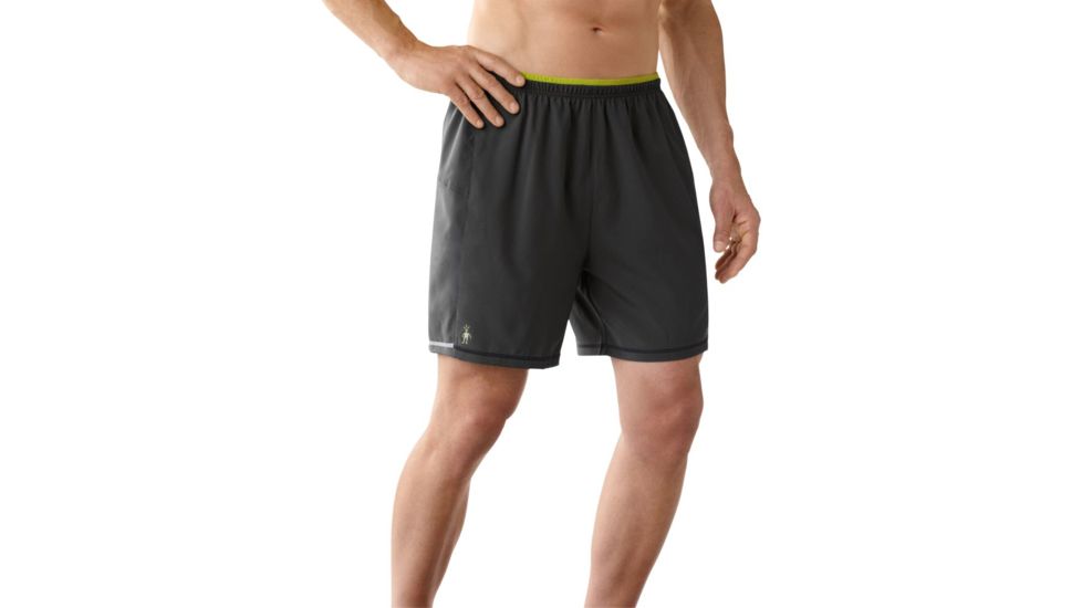 Smartwool PhD 2-in-1 Run Short - Men's-Black-Small