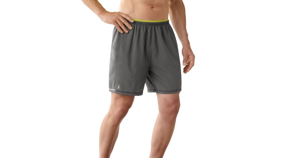 Smartwool PhD 2-in-1 Run Short - Men's-Graphite-Small