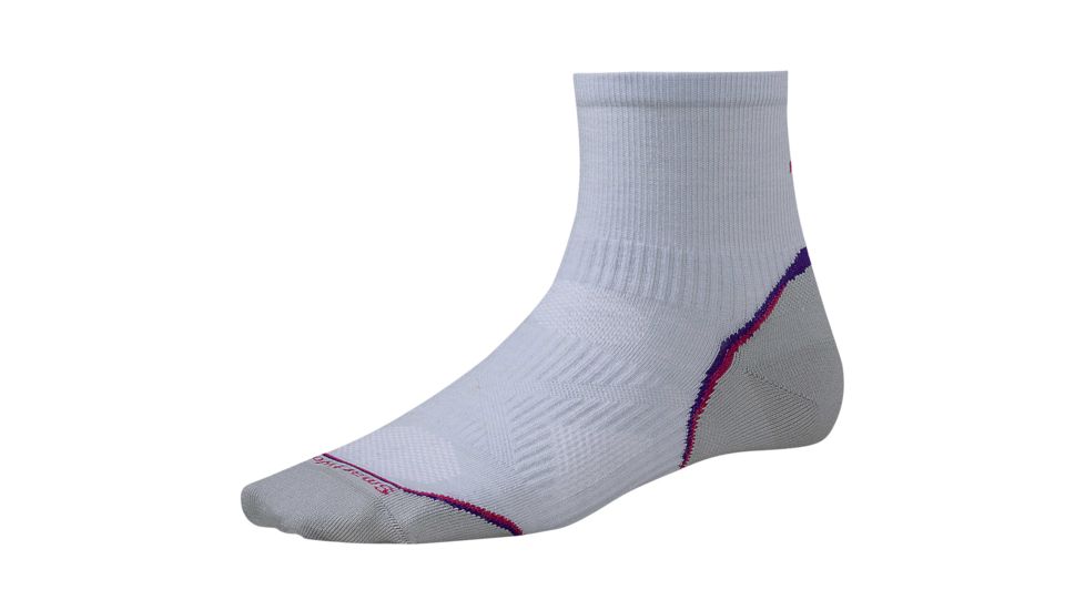 Smartwool PhD Run Ultra Light Mini Sock - Women's-Large-Light Gray