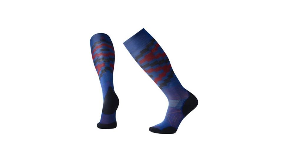 Smartwool PhD Ski Light Elite Pattern Sock - Men's, Dark Blue, X-Large SW001089491-XL