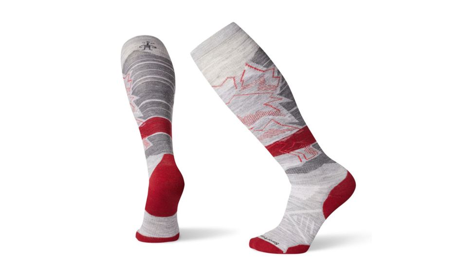 Smartwool PhD Ski Light Elite Pattern Socks, Light Gray, Medium, SW000362039-M