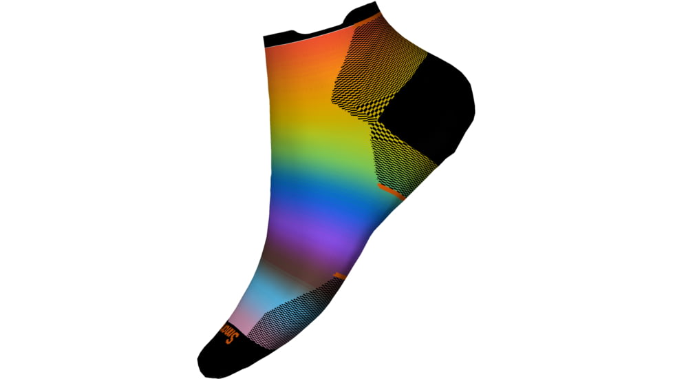 Smartwool Run Zero Cushion Pride Rainbow Print Low Ankle Socks, Multi Color, Medium, SW0020811501-M