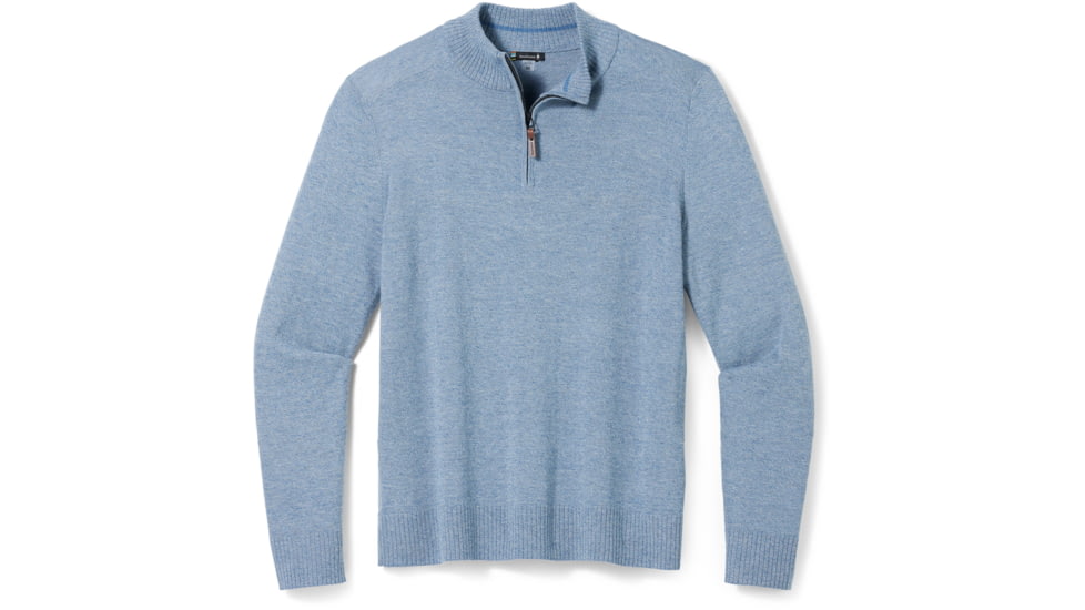 Smartwool Sparwood Half Zip Sweater - Mens, K92 Blue Horizon Heather-Light Gray Heather, Small, SW016427K92S